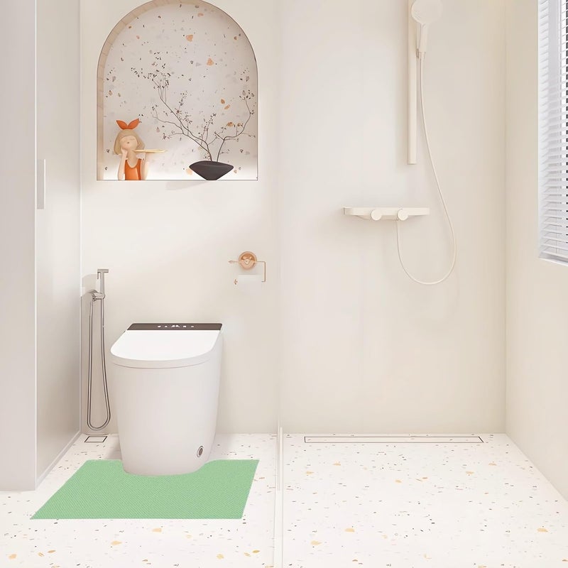 SYMHHA Green Disposable Toilet Mats for Clean and Hygienic Bathroom,Upgraded Disposable Toilet Mat for Children& Adults,Super Absorbent Toilet Floor mats, Non-Slip, U-Shape Potty Training-25 Pack,24" x 22" - Image 4